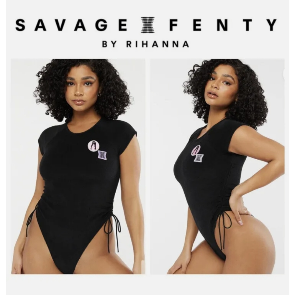 Savage X Fenty black tshirt Bodysuit
